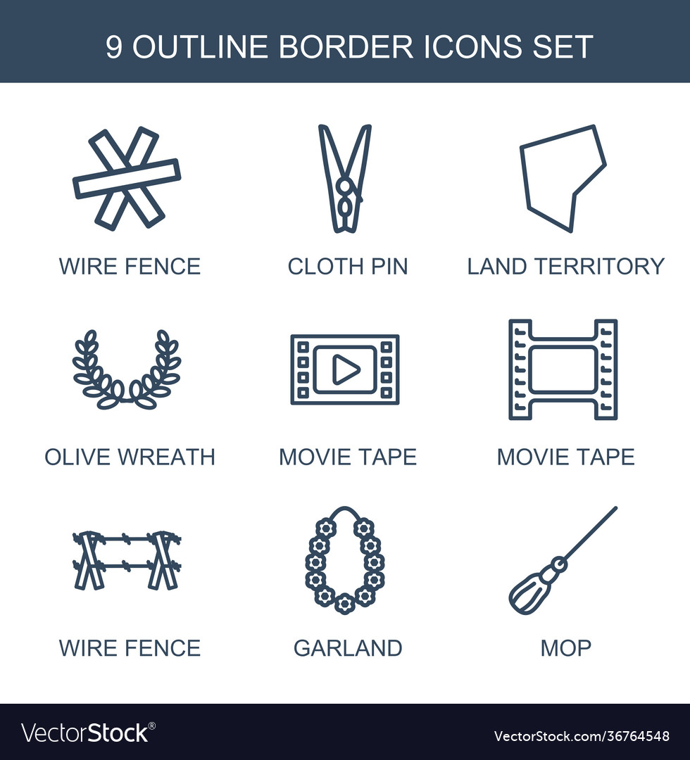 9 border icons