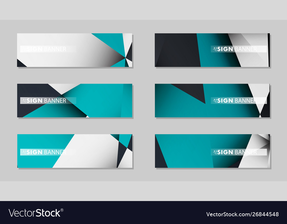 Abstrakte Banner mit geometrischen Hintergründen