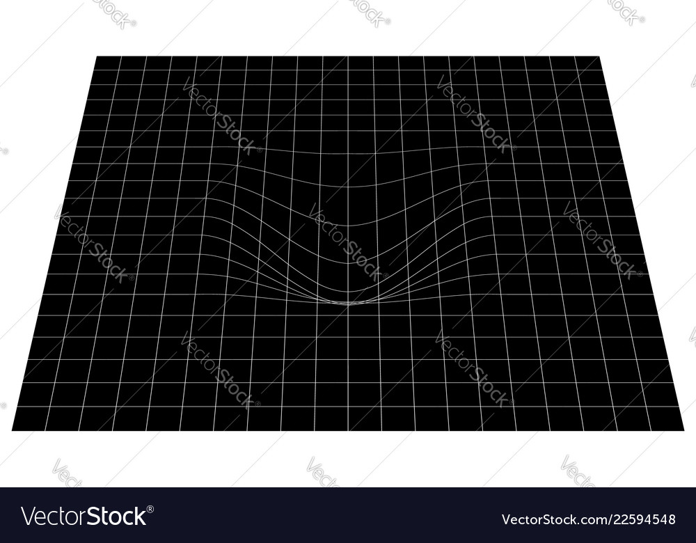 Bent grid in perspective 3d mesh with convex vector image Bent grid in perspective 3d mesh with convex