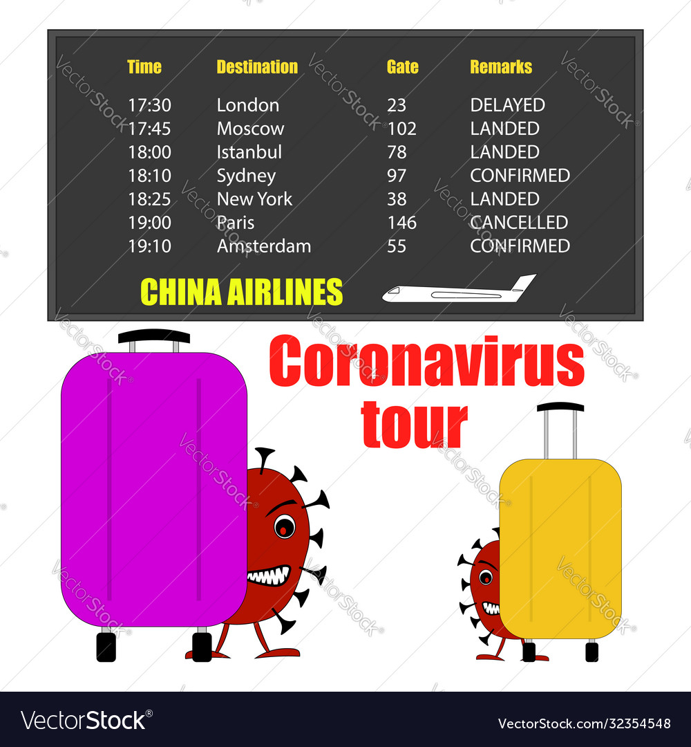 Global coronavirus from china is spreading Vector Image