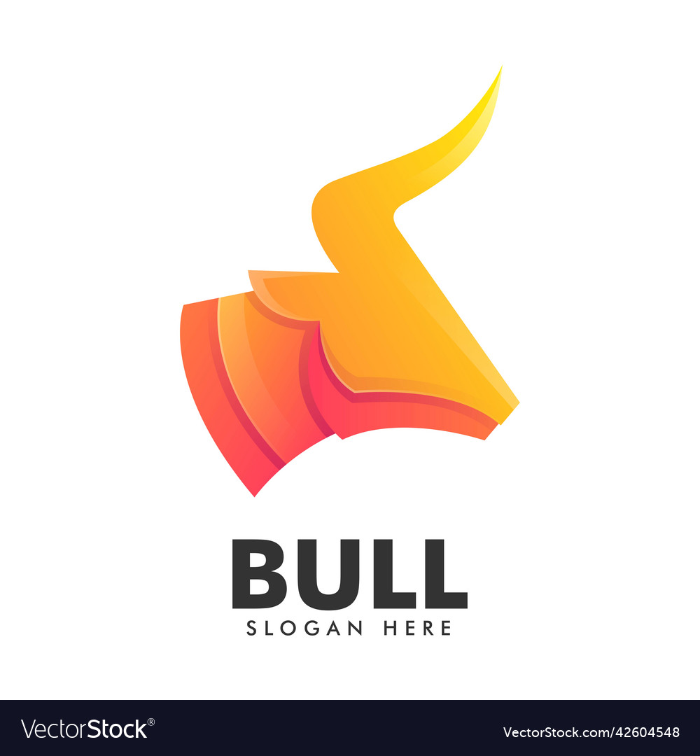 Logo bull gradient colorful style