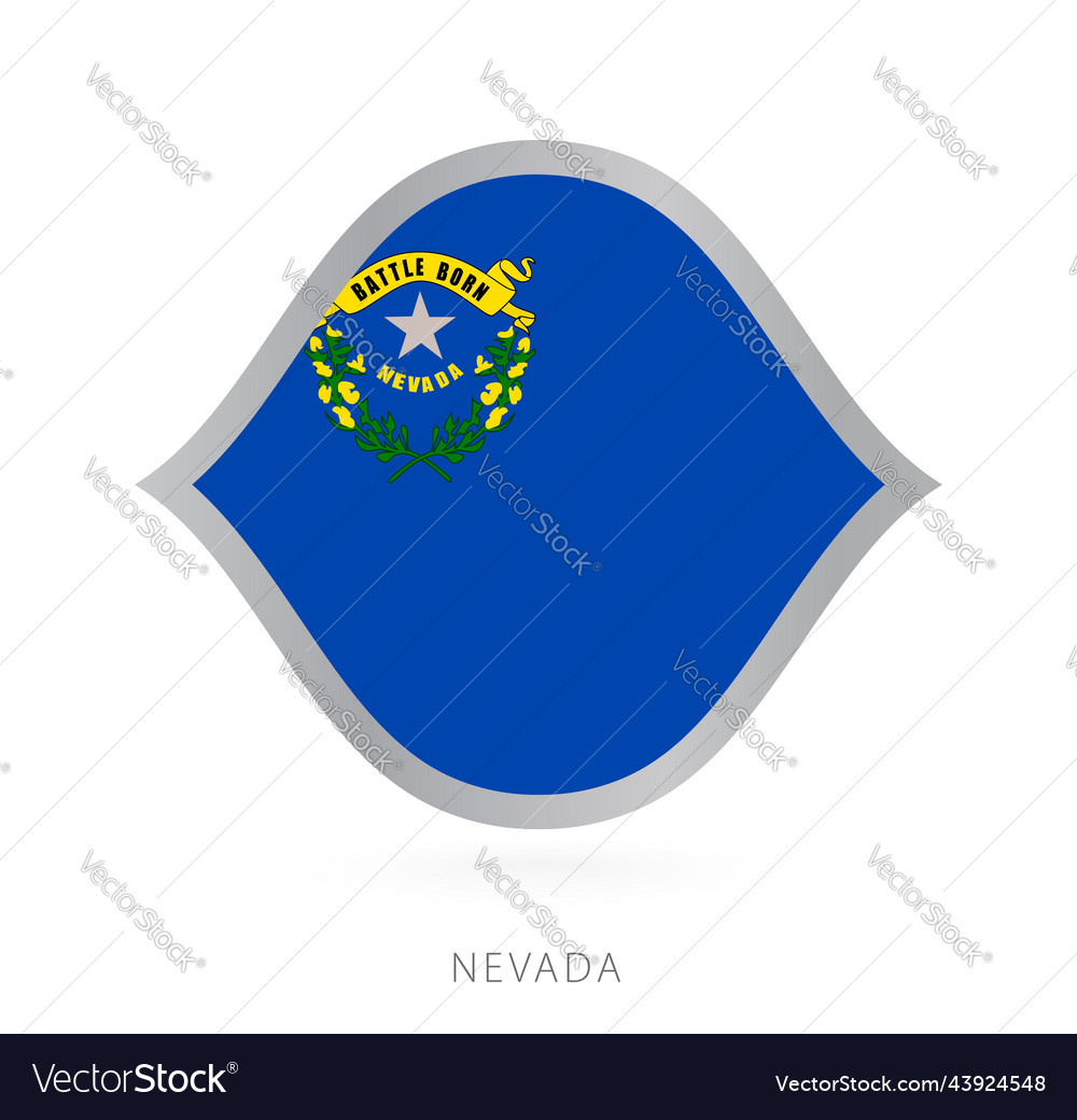 Nevada National Team Flag In Style Royalty Free Vector Image