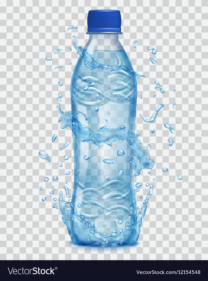 Plastic bottle with mineral water Royalty Free Vector Image