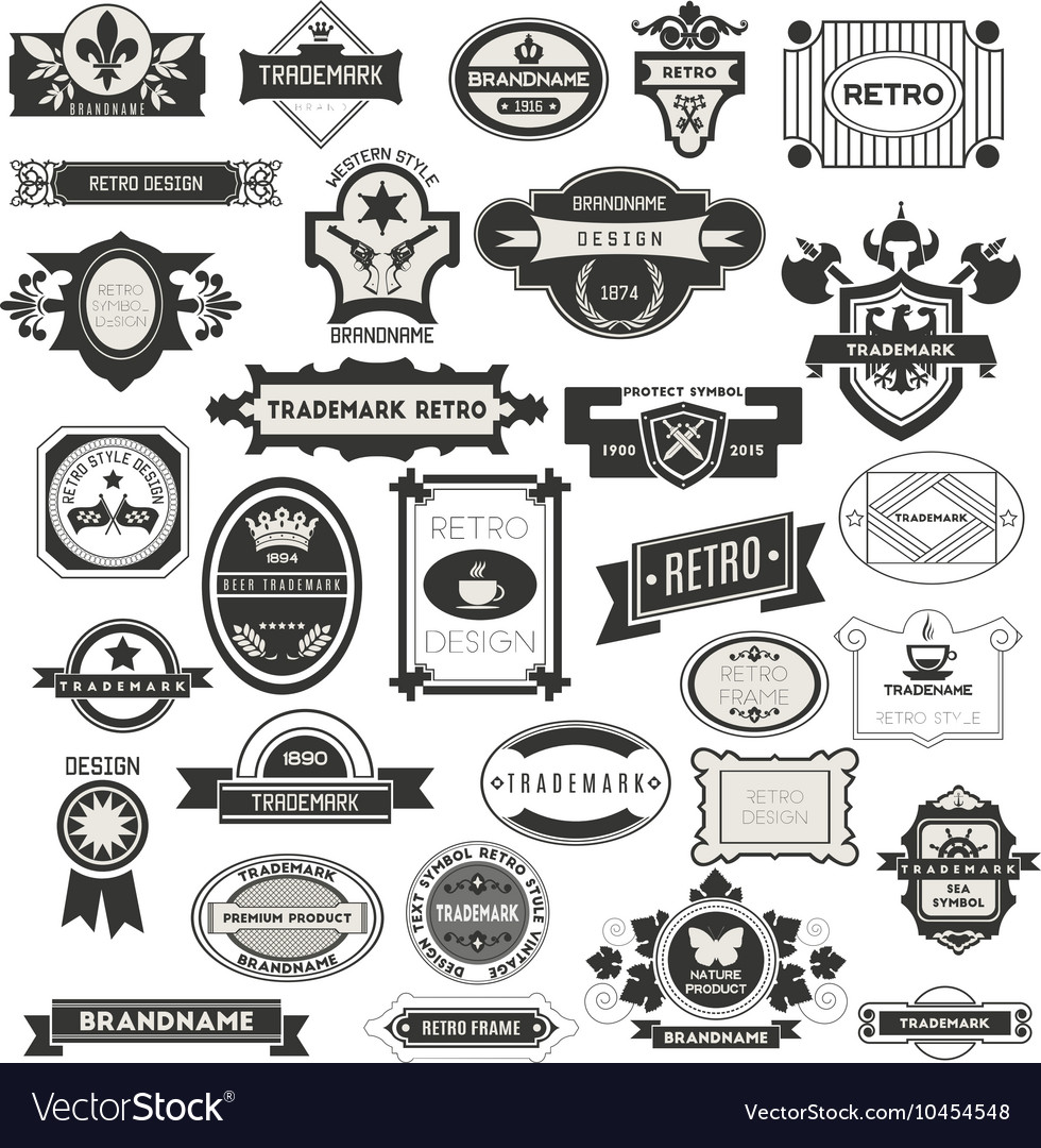 Retro Vintage Insignias Royalty Free Vector Image