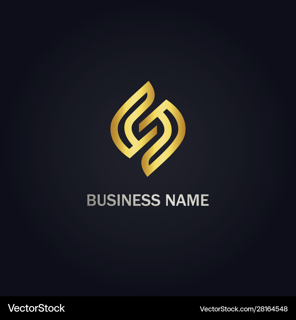 S initial circle shape logo Royalty Free Vector Image