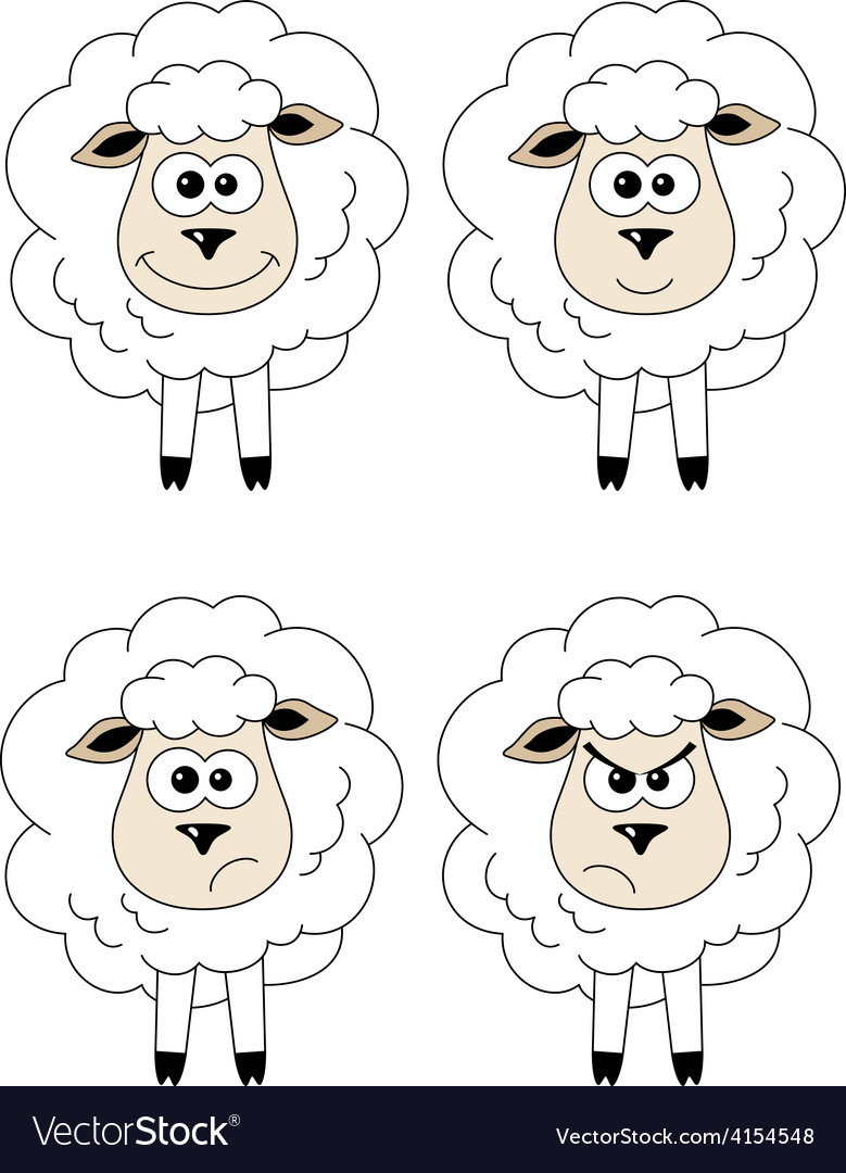 Sheeps Royalty Free Vector Image - VectorStock