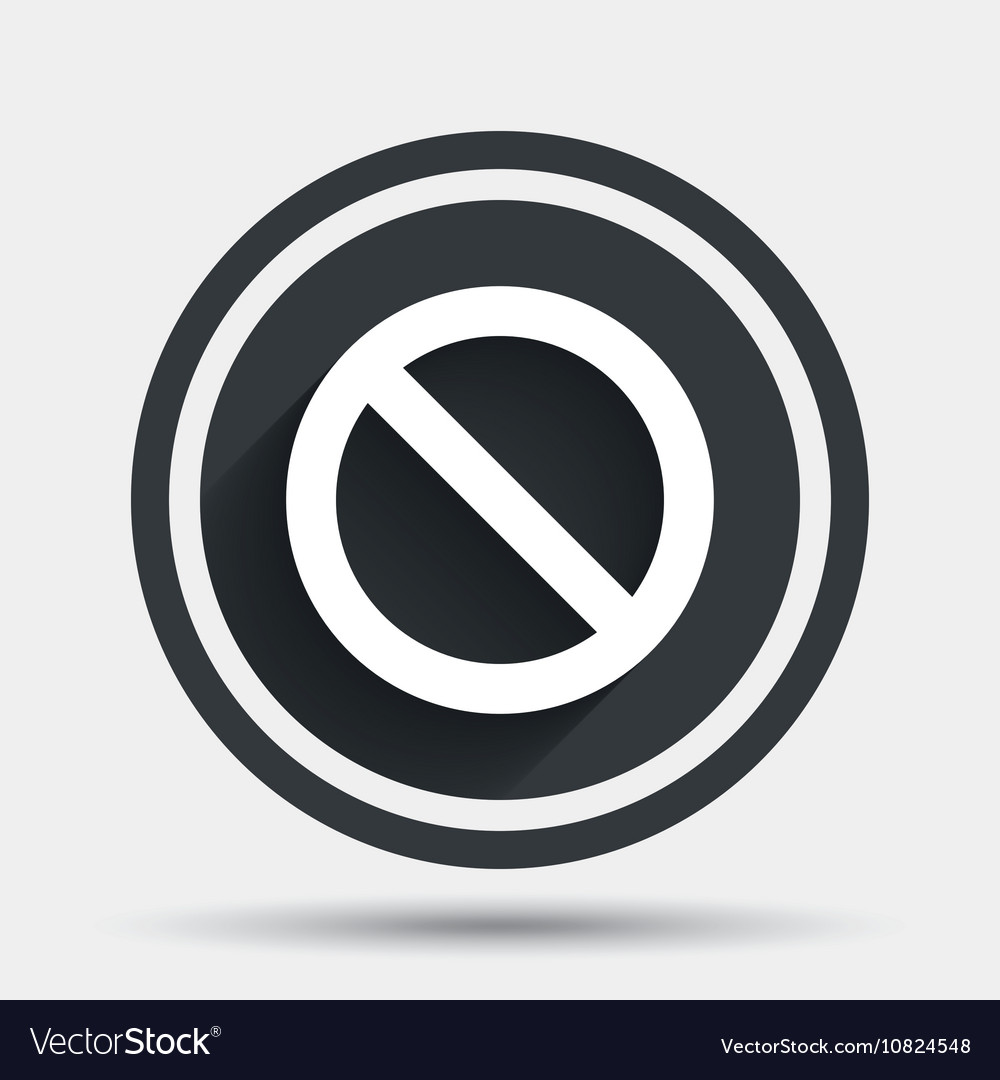 Stop sign icon prohibition symbol