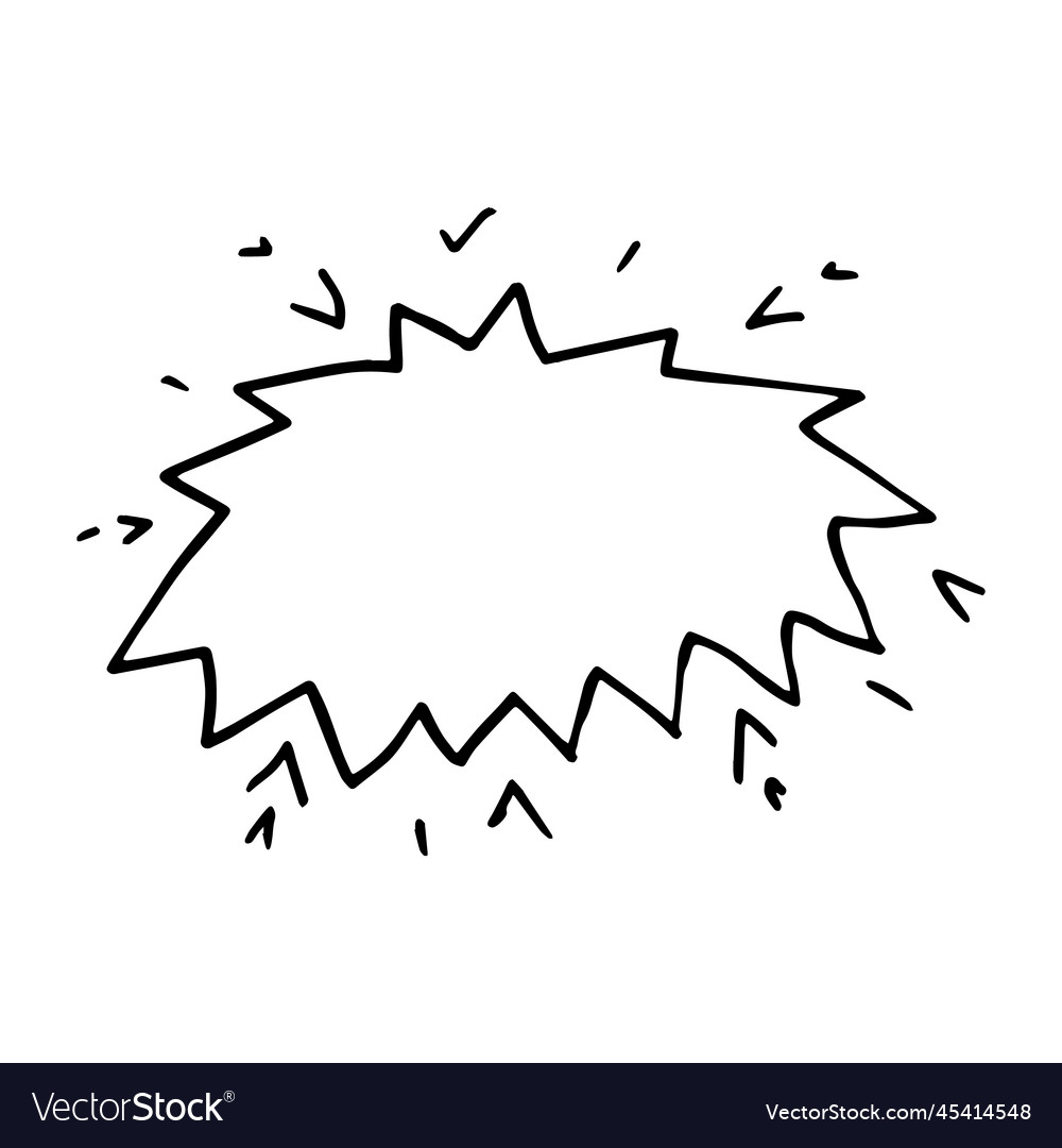 Zigzag speech bubbles explosion background Vector Image