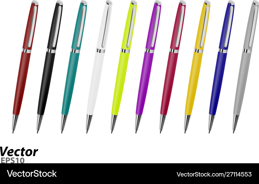 Automatic ball pen Royalty Free Vector Image - VectorStock