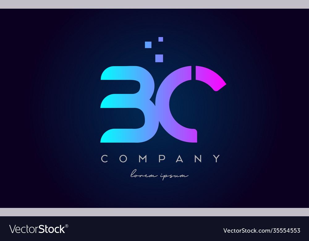 Bc b c alphabet letter logo icon combination