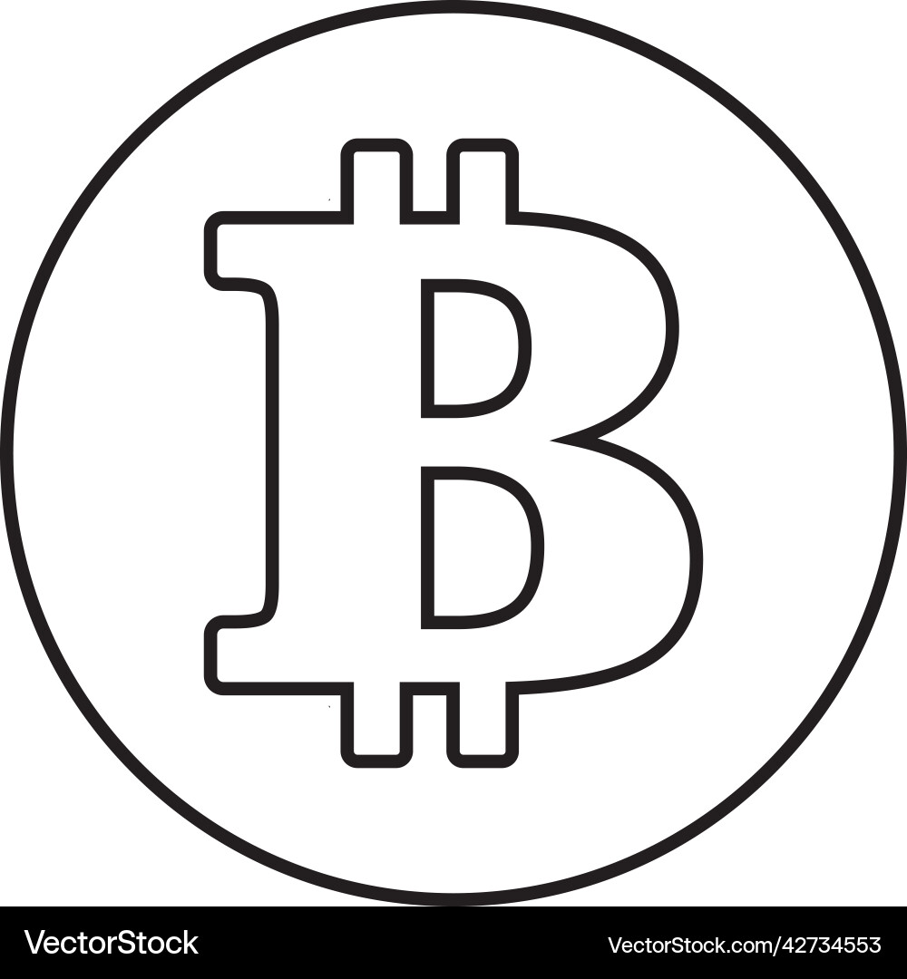Bitcoin icon Royalty Free Vector Image - VectorStock