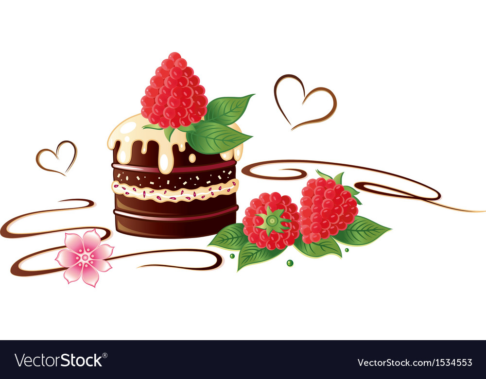 Chocolate raspberry Royalty Free Vector Image - VectorStock