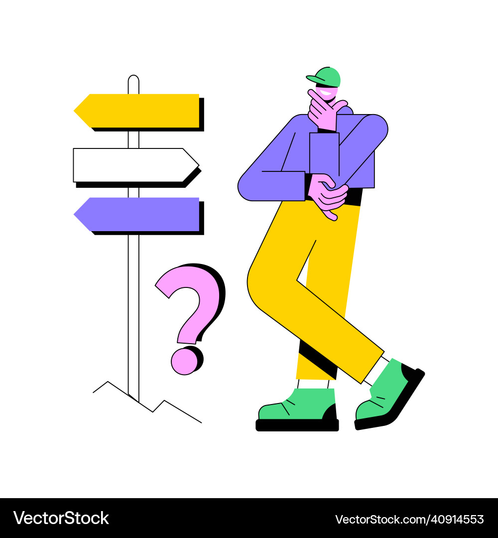 Decision making abstract concept Royalty Free Vector Image