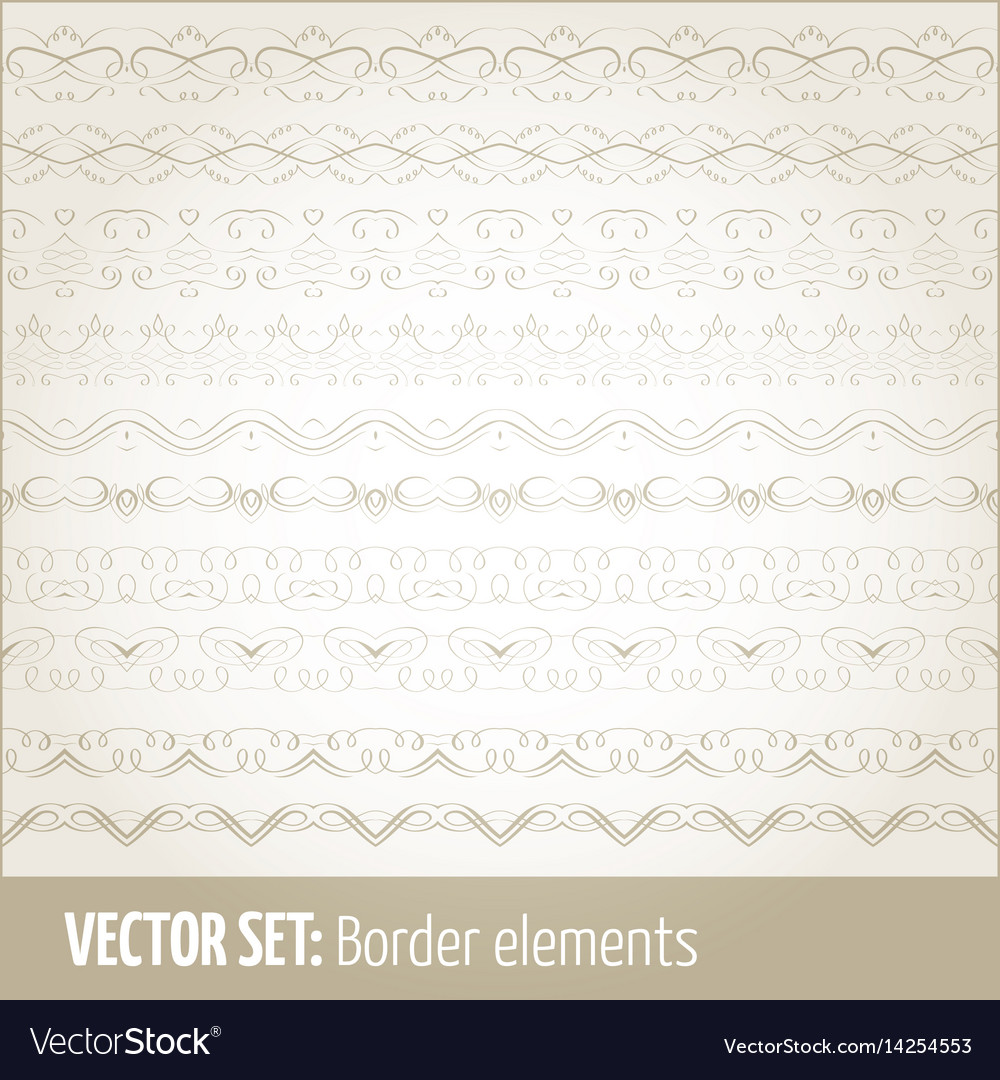 Elegant Border Elements & Swirls