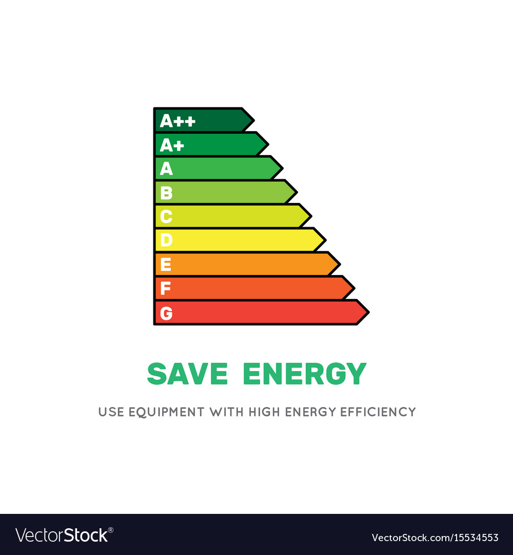 Energy Efficiency Rating Icon Royalty Free Vector Image 1041