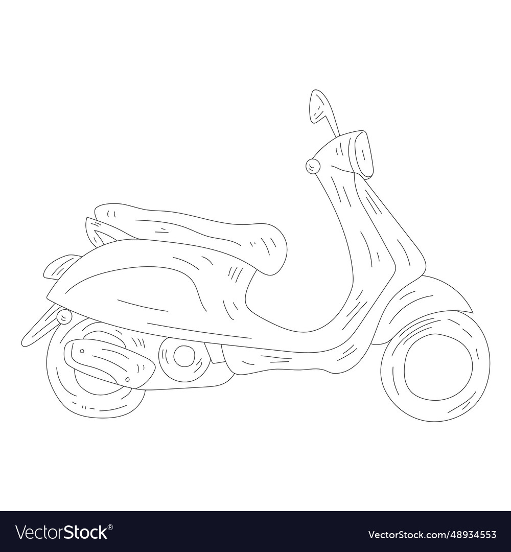 Motorcycle scooter bike line