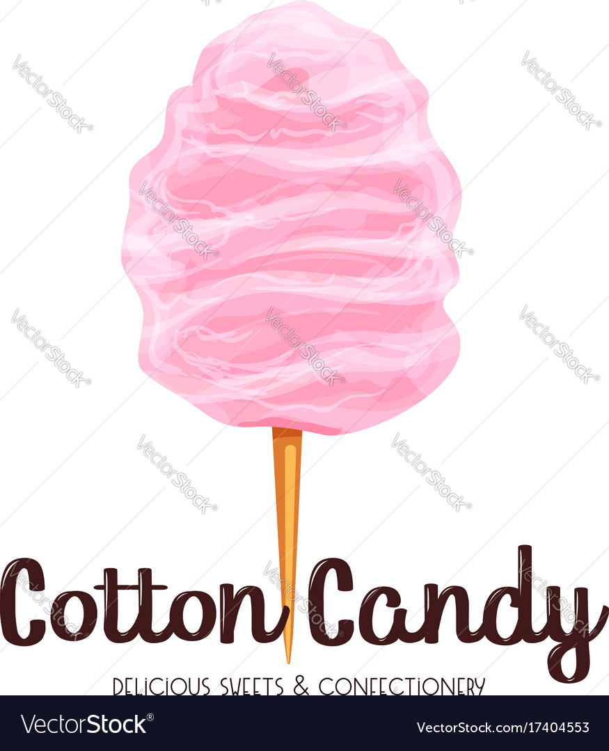 Pink Cotton Candy Icon Royalty Free Vector Image