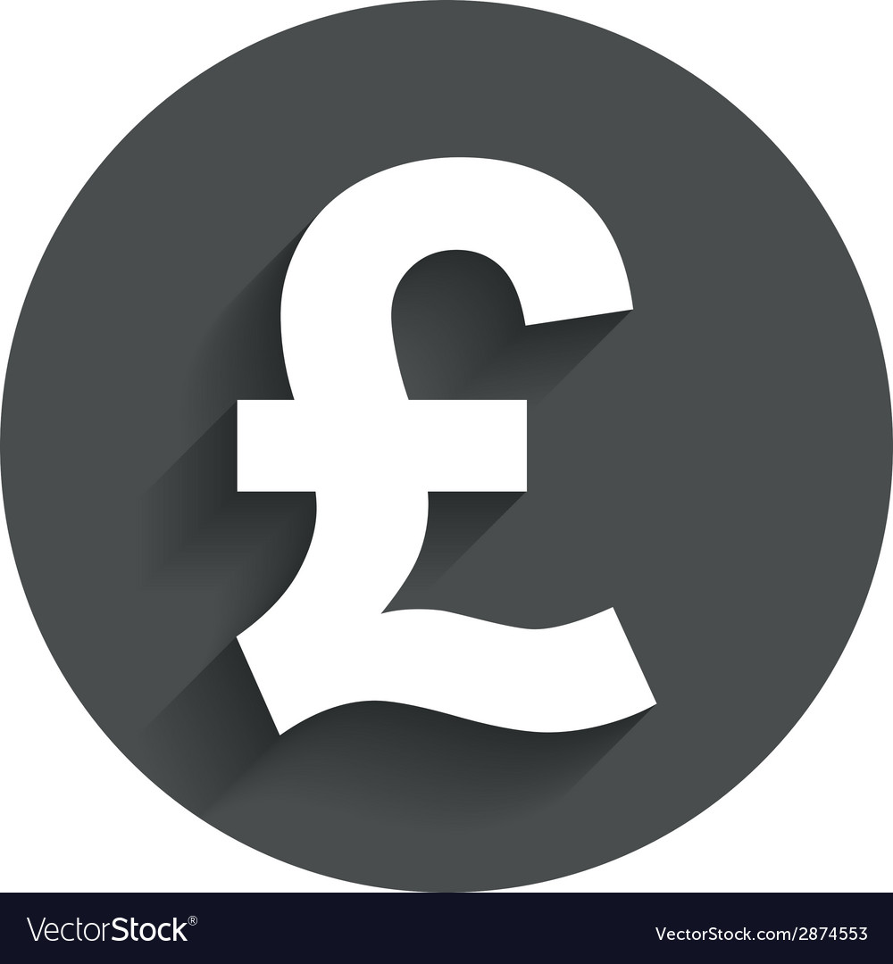 Pound sign icon gbp currency symbol Royalty Free Vector