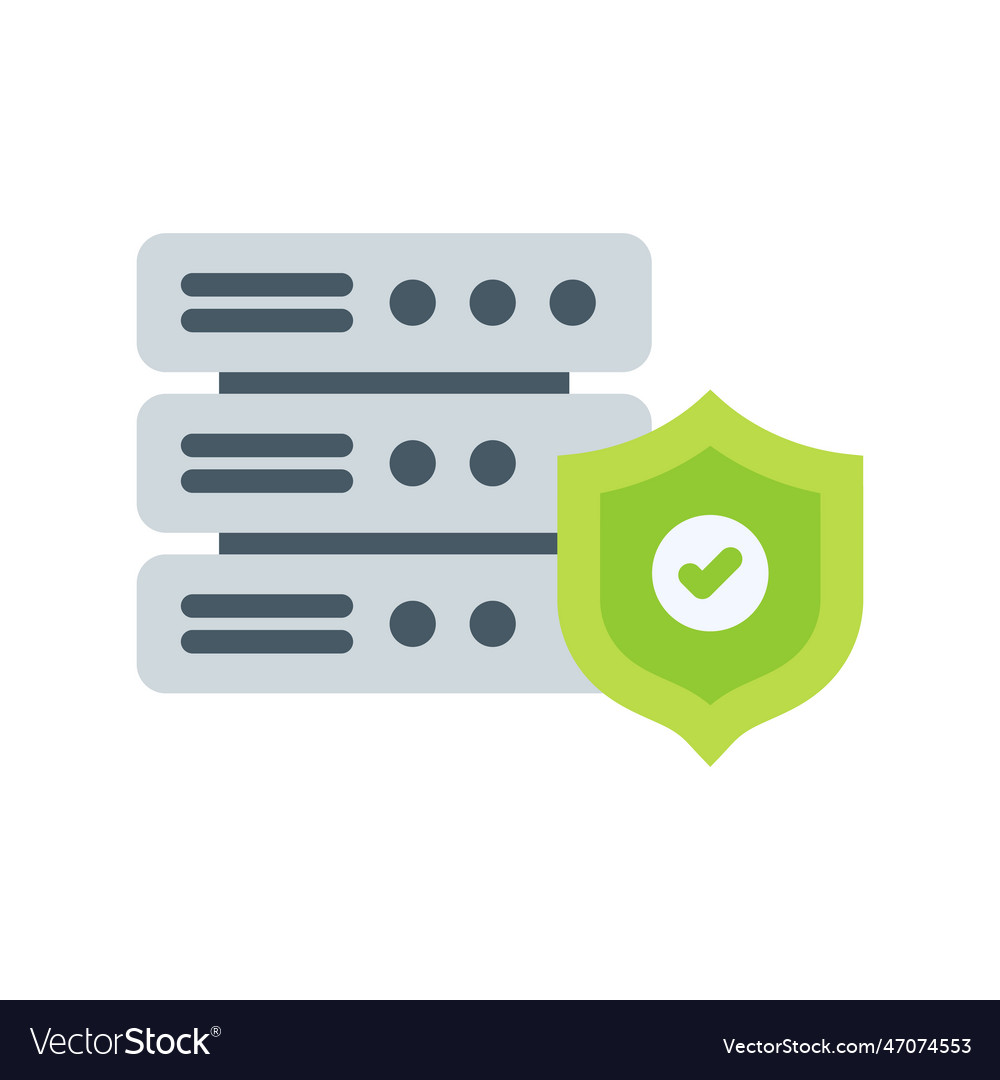 Secure server icon image suitable Royalty Free Vector Image