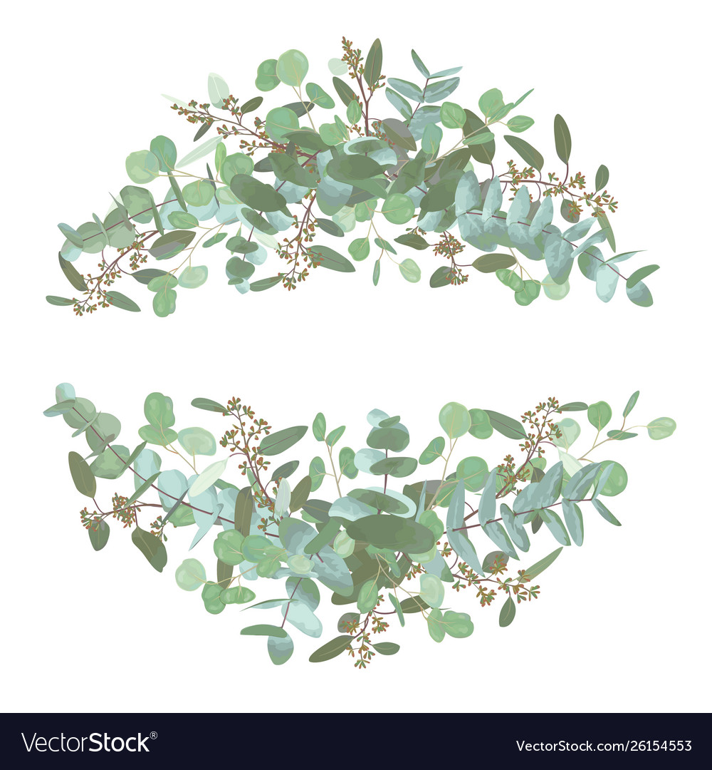 Set wedding bouquets elegant floral greenery Vector Image