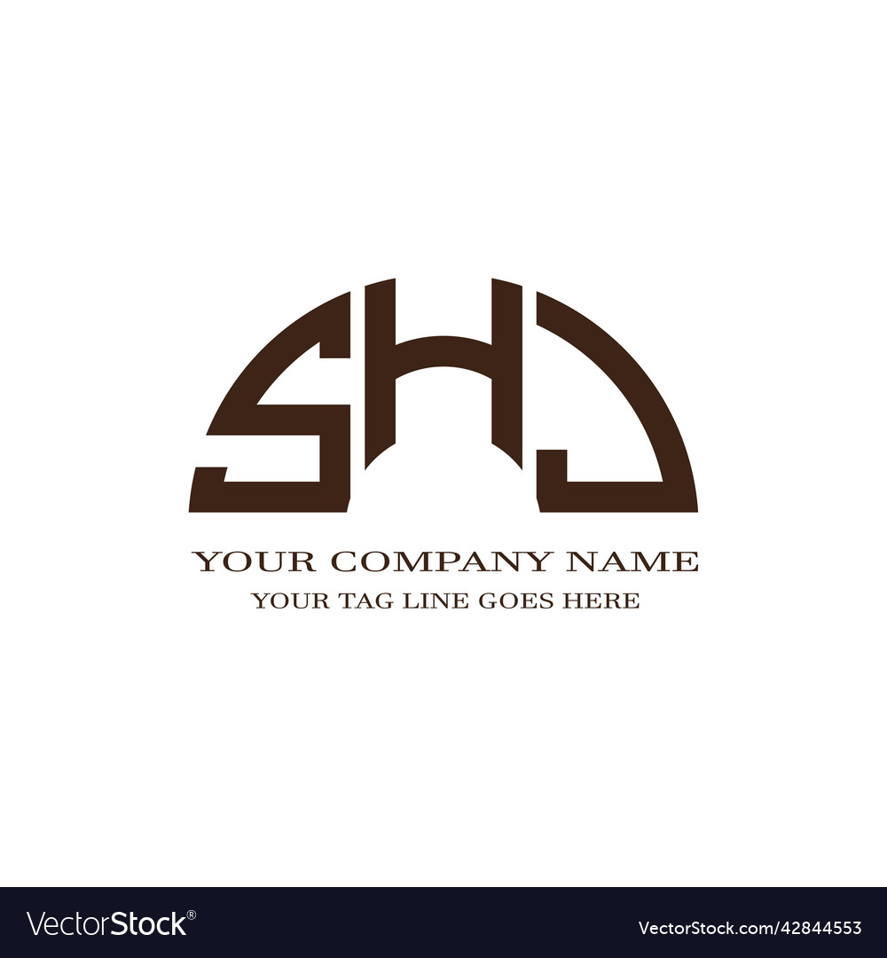 Shj letter logo creative design with graphic Vector Image