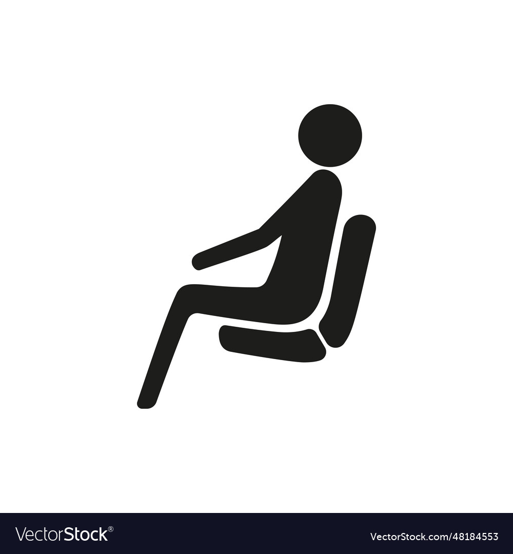 Sitting passenger icon Royalty Free Vector Image