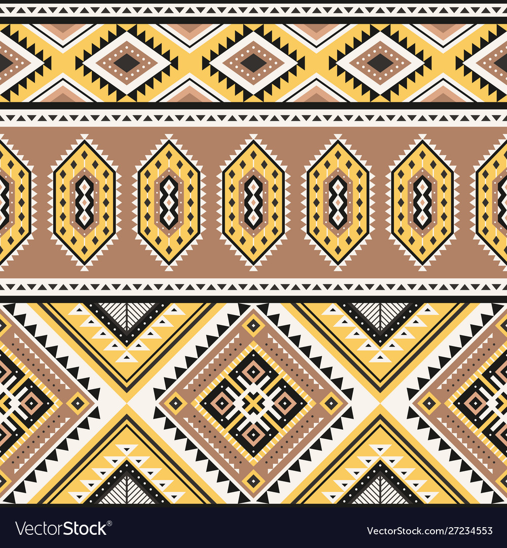 Tribal geometric seamless pattern Royalty Free Vector Image