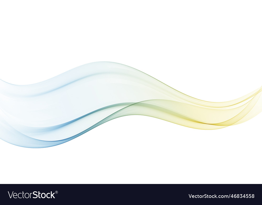 Blue and green color wavy linesabstract vector image Blue and green color wavy linesabstract