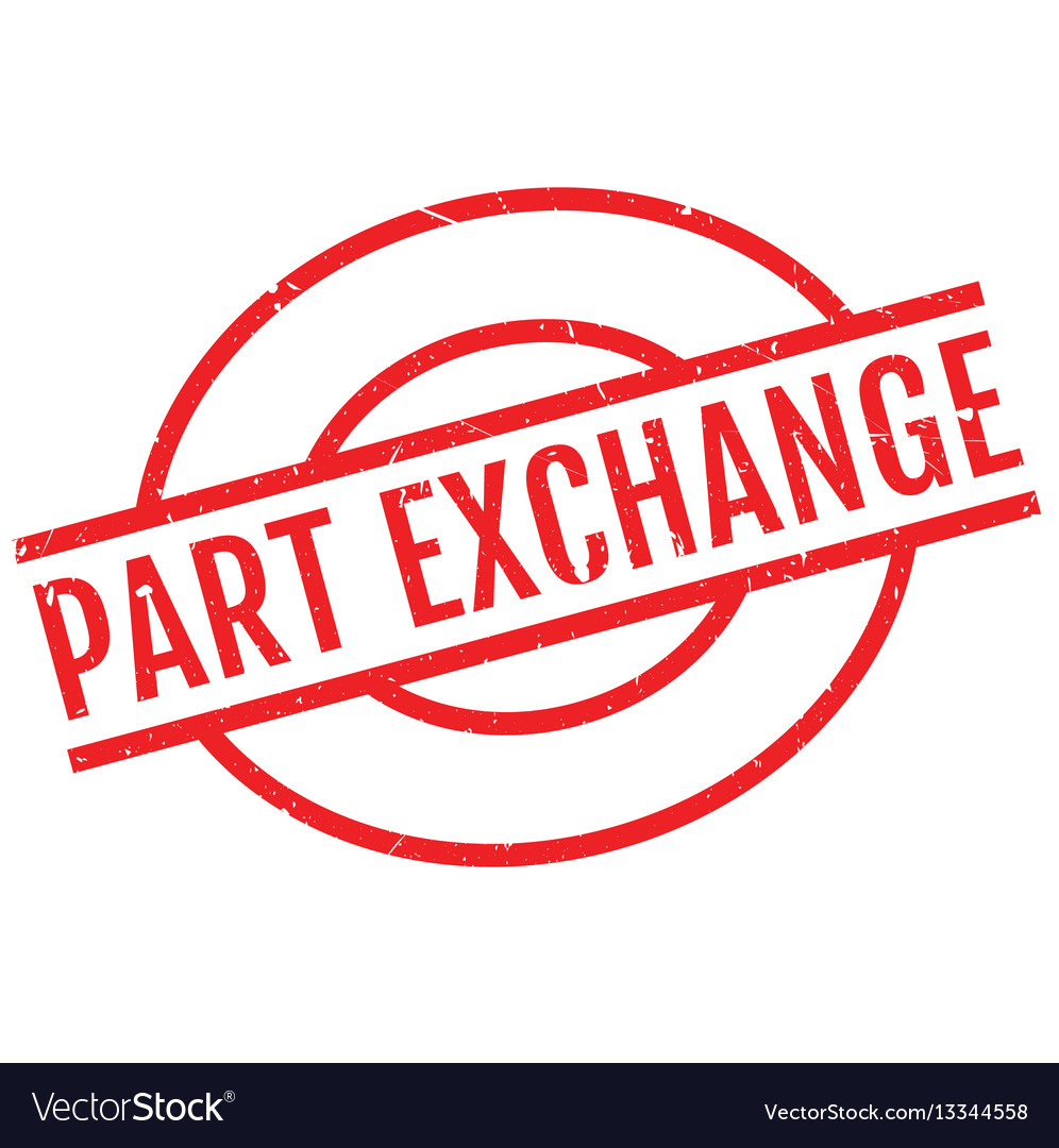 Part exchange rubber stamp Royalty Free Vector Image