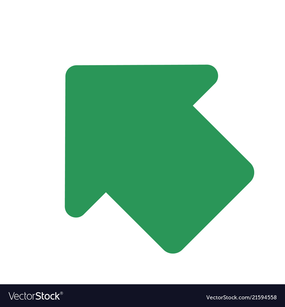 Pointer arrow in modern flat style button vector image Pointer arrow in modern flat style button