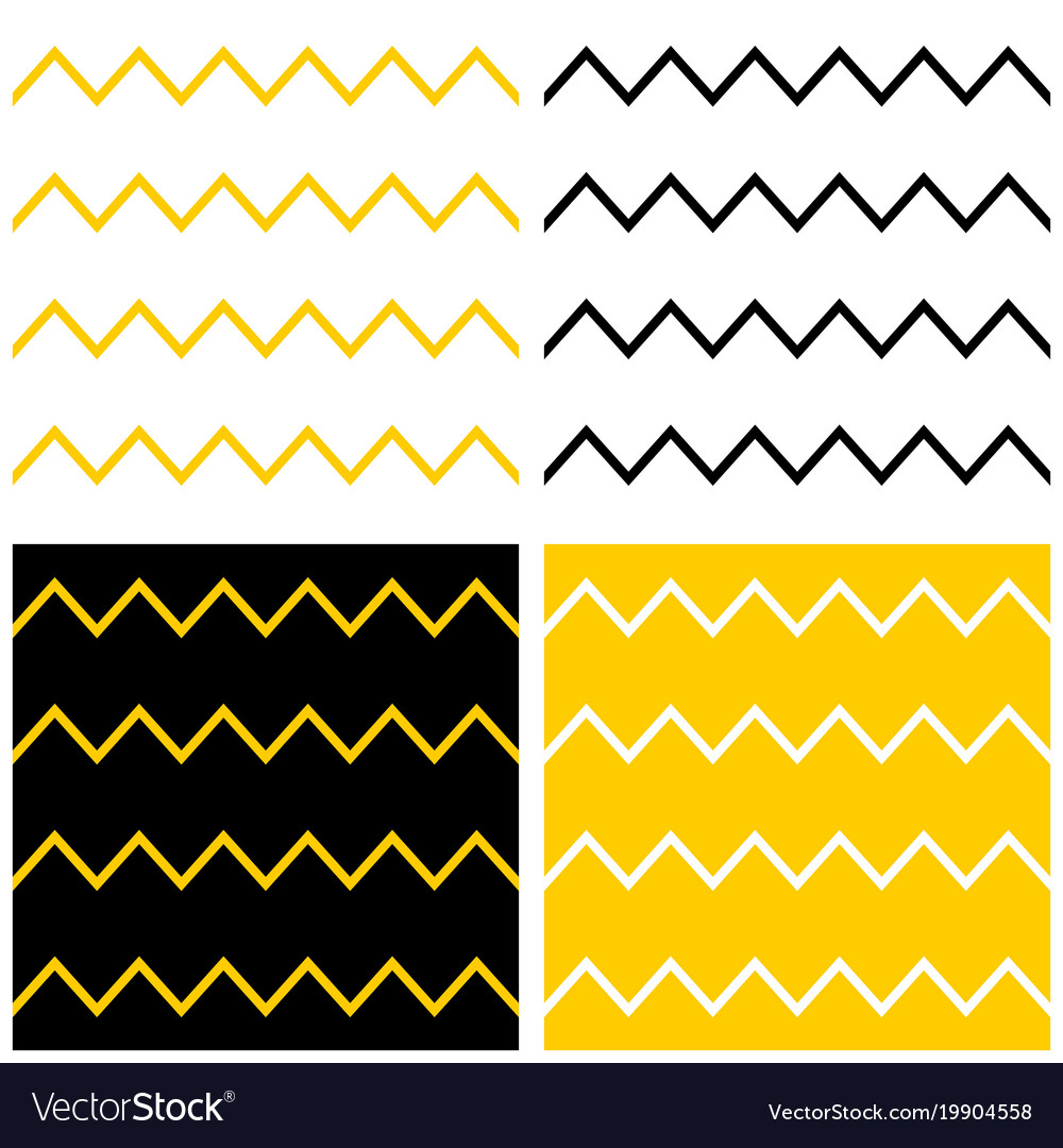 Tile pattern set with zig zag chevron