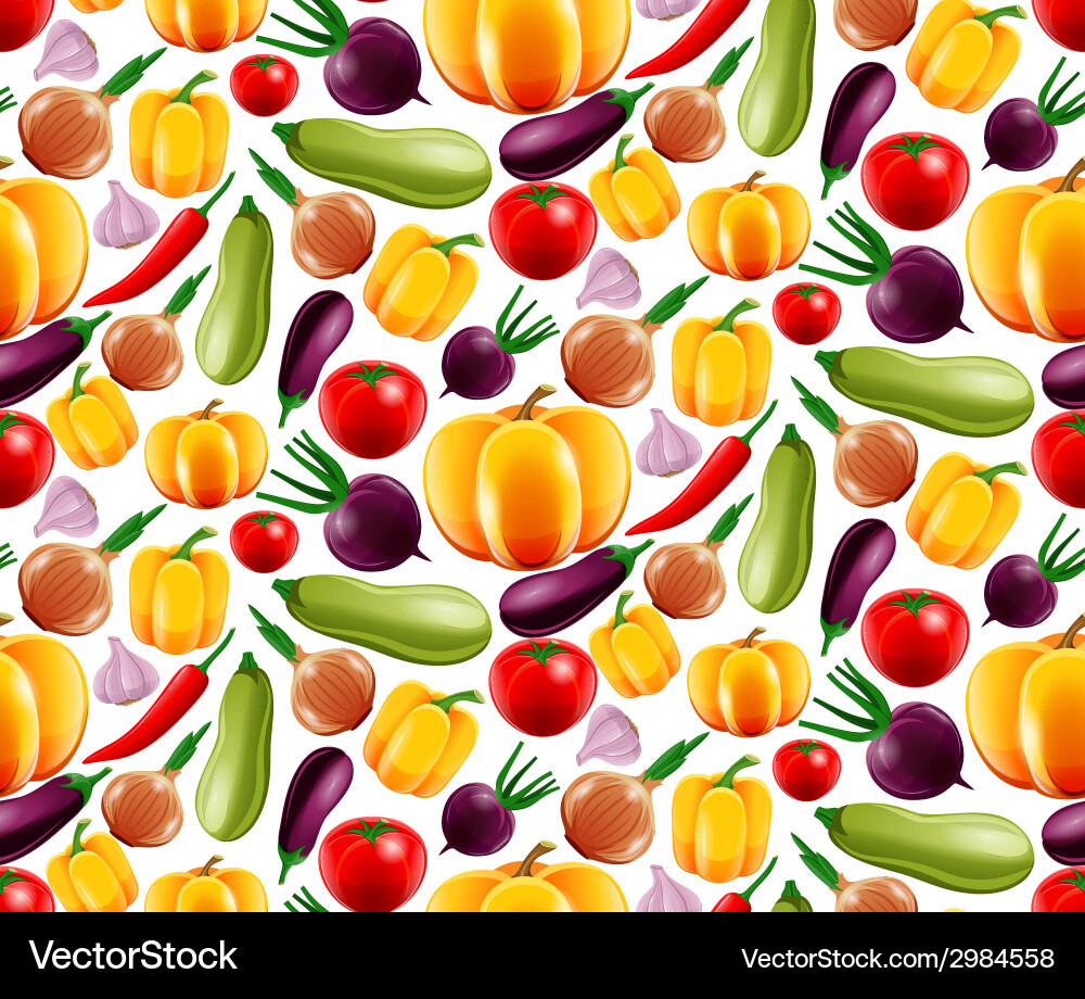 Vegetables seamless pattern Royalty Free Vector Image