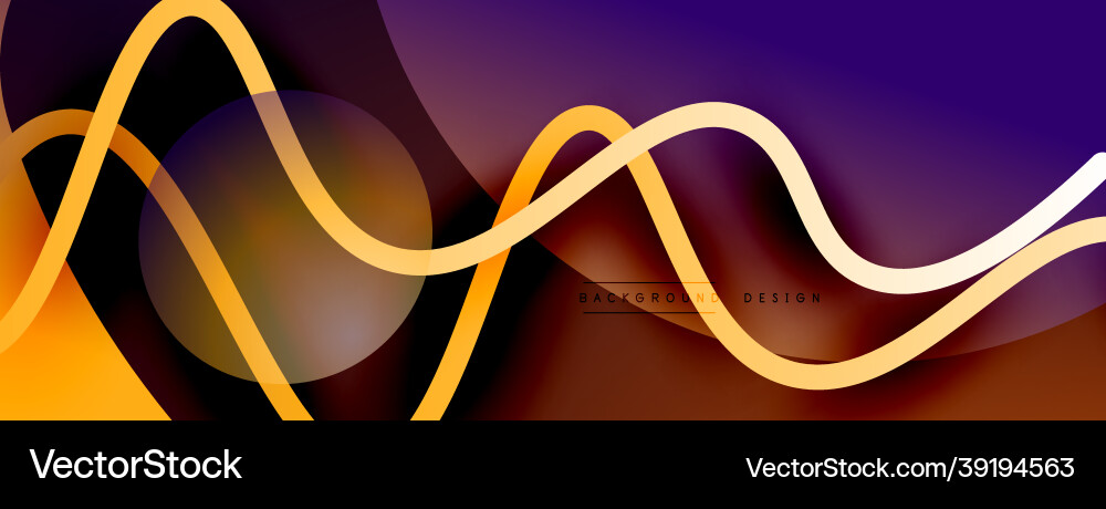 Abstract gradient background with wave line Vector Image