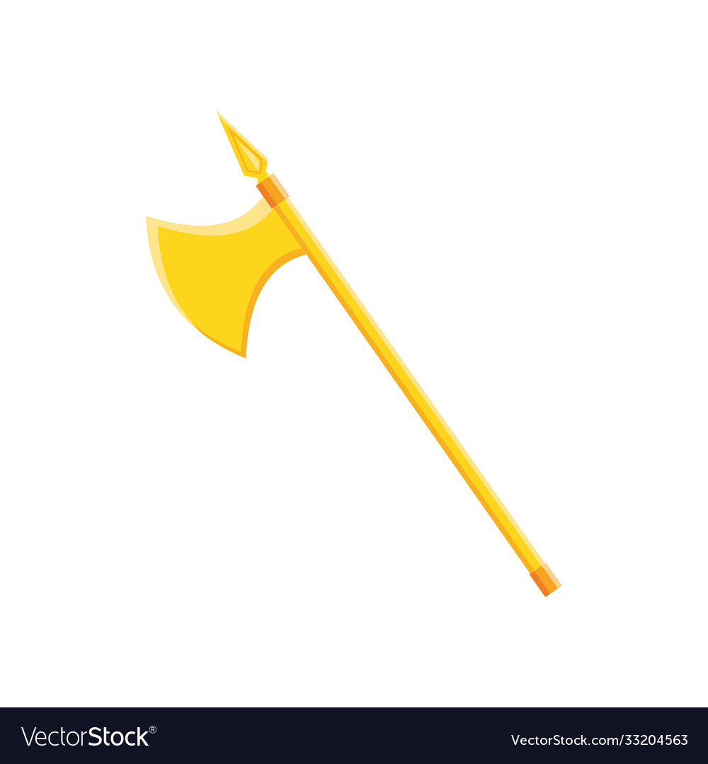 Axe Golden On White Background Royalty Free Vector Image