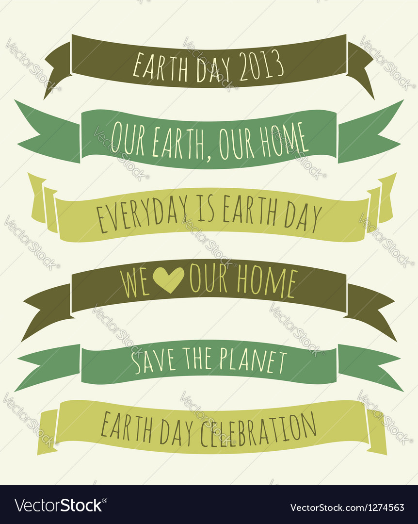 Earth day banners collection