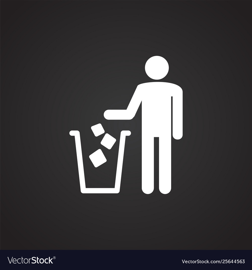 Garbage related icon on background for graphic