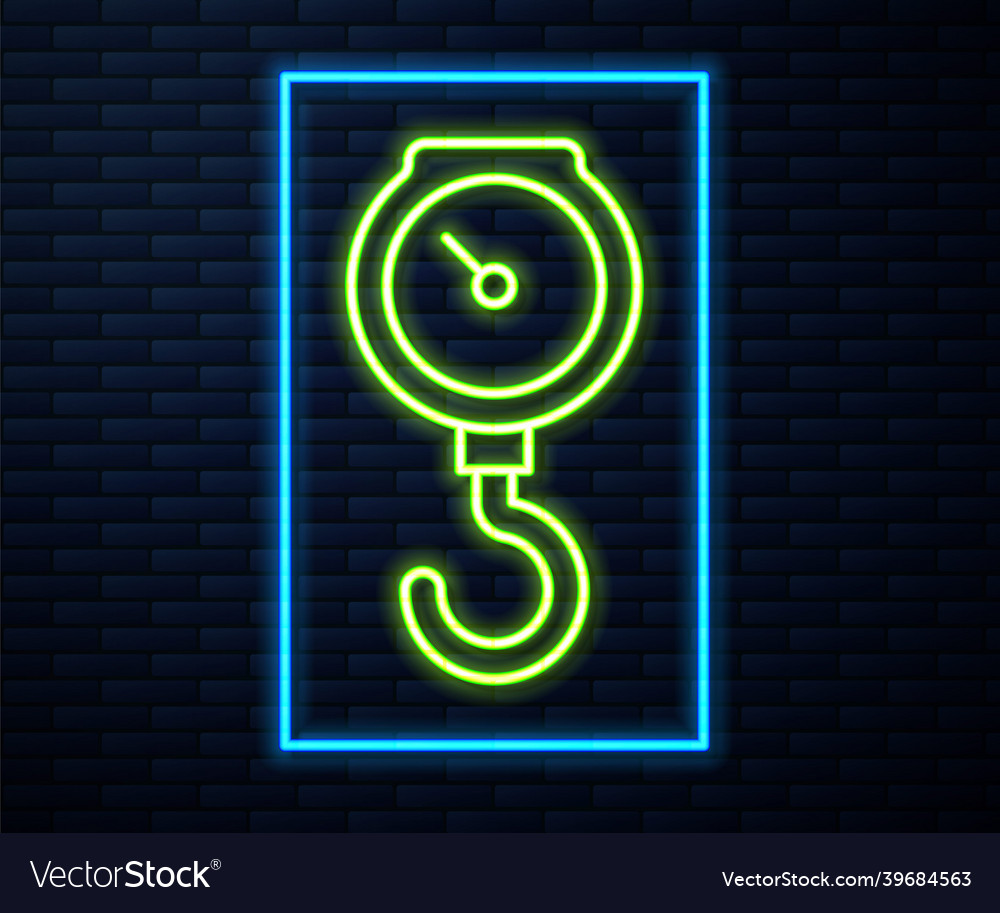Glossar Neon Linie Handskala Feder mechanische vector image Glossar Neon Linie Handskala Feder mechanische