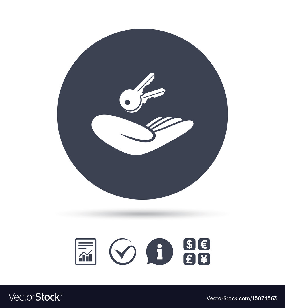 House Insurance Sign Hand Holds Home Keys Vector Image House Insurance Sign Hand Holds Home Keys Vector Image