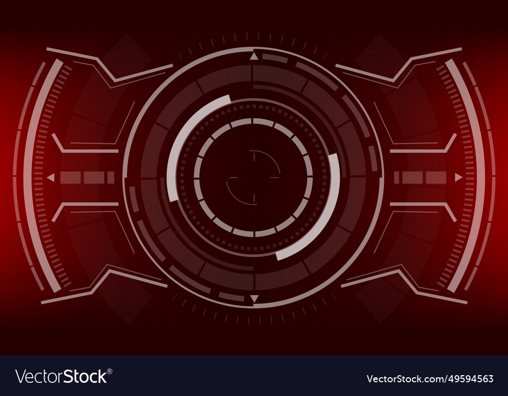 Hud sci-fi circle interface screen view white