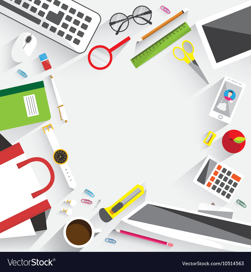 Realistic workplace organization Royalty Free Vector Image