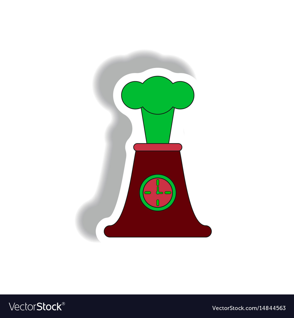 Volcano and timer explosion clock Royalty Free Vector Image