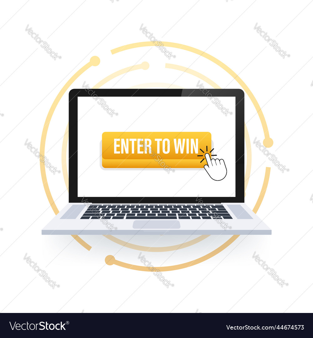 3d enter to win button for web background design
