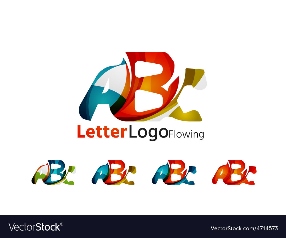 Abc company logo set Royalty Free Vector Image