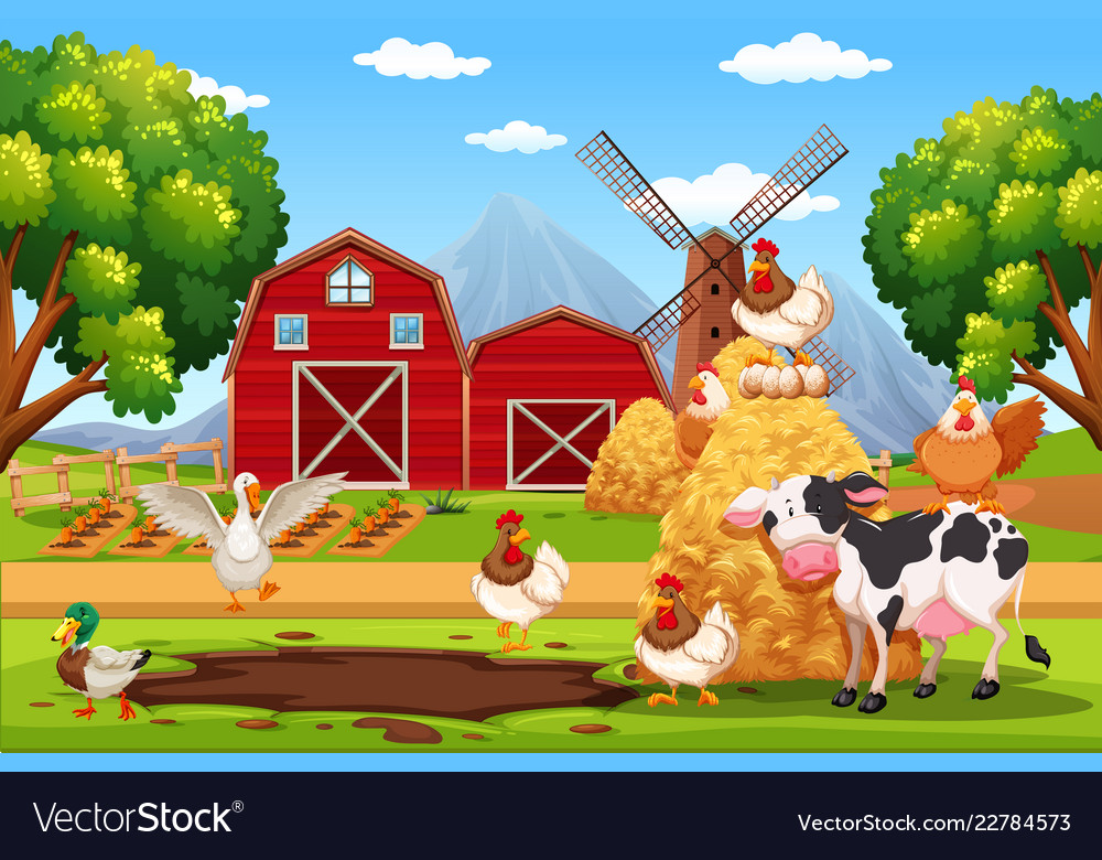 Animal at the farm Royalty Free Vector Image - VectorStock