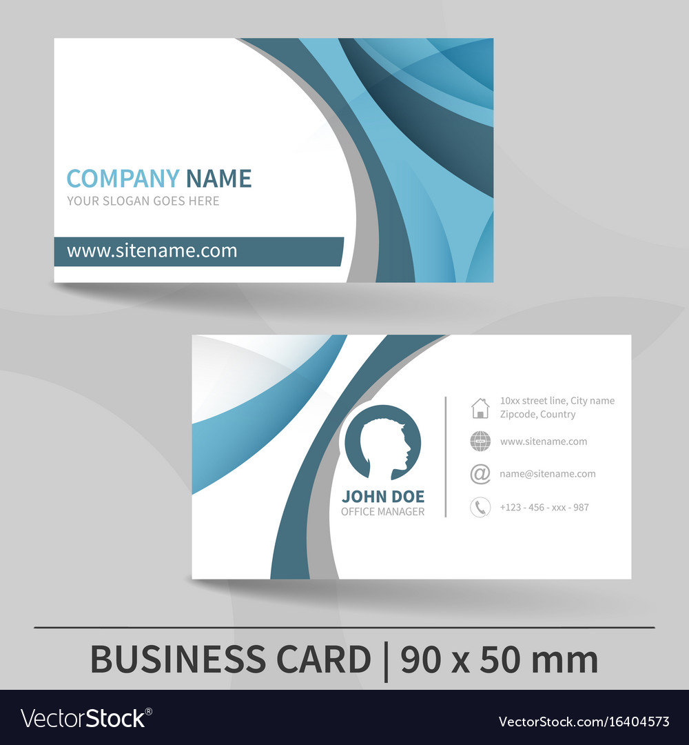 Blue creative business card template