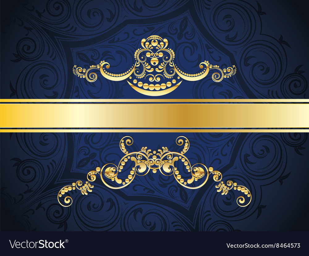 Blue decorative background Royalty Free Vector Image