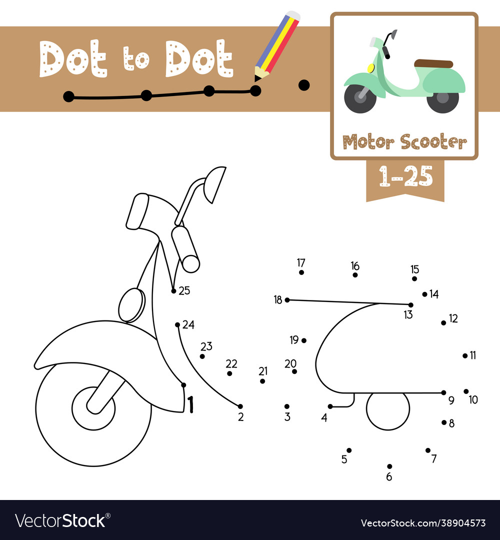 Dot to educational game and coloring book