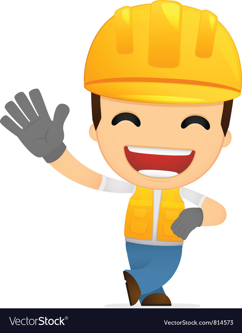 Funny cartoon builder Royalty Free Vector Image Funny cartoon builder Royalty Free Vector Image
