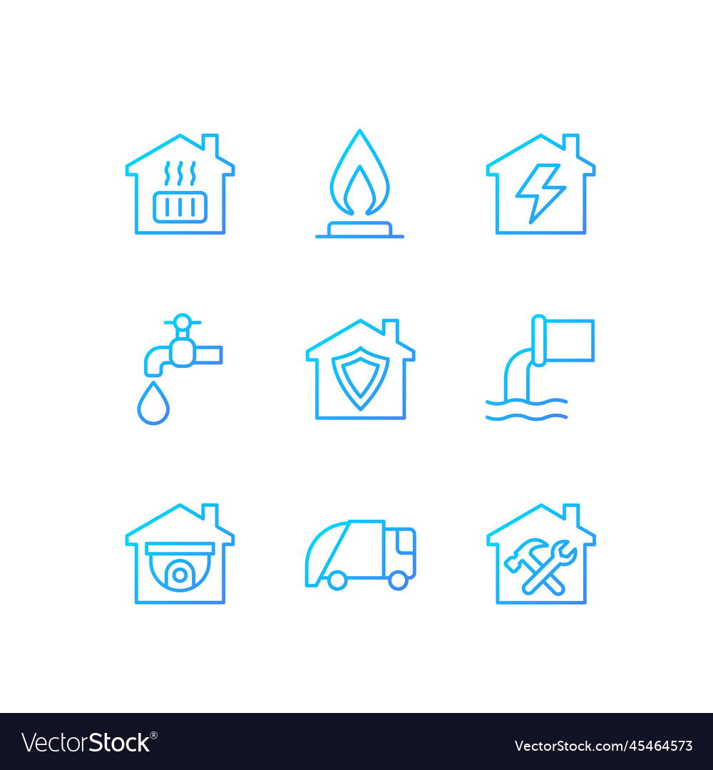 Infrastructures pixel perfect gradient linear vector image Infrastructures pixel perfect gradient linear