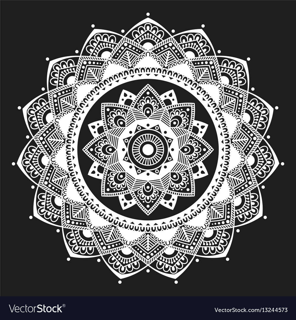 Mandala indian antistress medallion abstract Vector Image